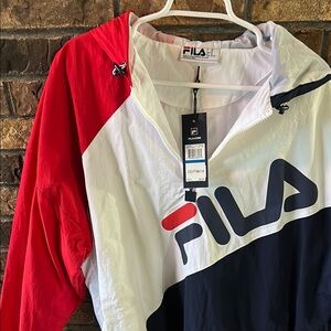 Fila Red, White, and Blue Windbreaker